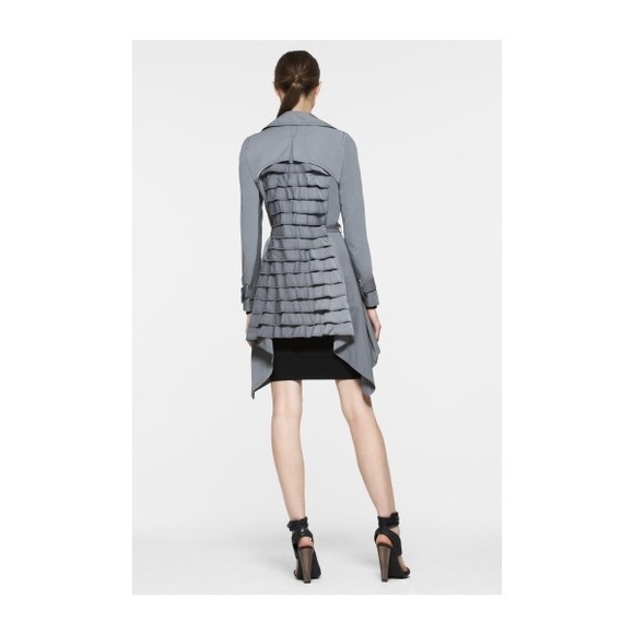 BCBGMaxAzria Jackets & Blazers - BCBGMaxAzira ruffled trench coat - Grey
